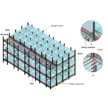 Heavy Duty Steel Roller Gravity Pallet Racking for Industrial Storage